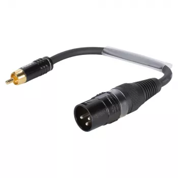 Sommer Cable adapterkabel, RCA-stik til XLR-stik 3-polet, sort, 0,15 m (TRH7U0015-SW)