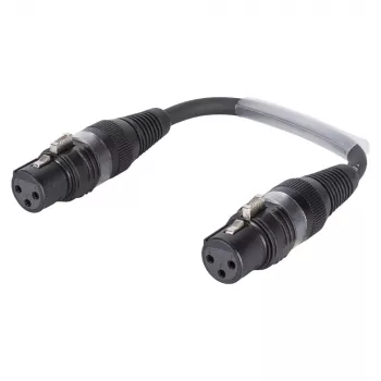 Sommer Cable adapterkabel, XLR-hunstik 3-polet til XLR-hunstik 3-polet, HICON, sort, 0,15 m (SGHZU0015-SW)