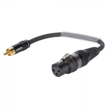 Sommer Cable adapterkabel, RCA-stik til XLR-hunstik 3-polet, sort, 0,15 m (TRH8U0015-SW)
