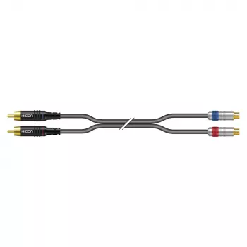 Sommer Cable SC-Onyx 2025 MKII stereo cinchkabel, ubalanceret, 2 x 1 x 0,25 mm², cinch til cinch, HICON, sort, 2,5 m (ON8D-0250-SW)