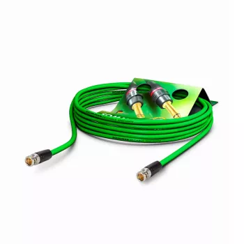 Sommer Cable SC-Slimline (RCB) 75 Ω video-patchkabel, BNC-hanstik til BNC-hanstik, NEUTRIK, grøn, 0,6 m (SNGR-0060-GN-SW)