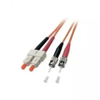 EFB Elektronik ECOFIBER Duplex Fibre Optic Patch Cable SC-ST, OM2 50/125 µm, LSZH, 15 m, Orange