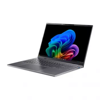 Acer Aspire 16 AI A16-I71M-77BS Copilot+ PC bærbar, 16 inch WUXGA OLED 120Hz, Intel Core Ultra 7 355, 16GB LPDDR5x, 512GB SSD, Windows 11 Home, tysk tastatur