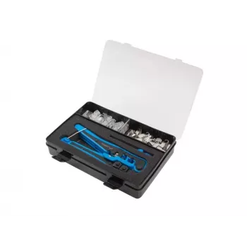 LANBERG NT-0303 netværksværktøjssæt - crimptang, kabelafisoleringstang, 10x RJ45 Cat.5e-stik
