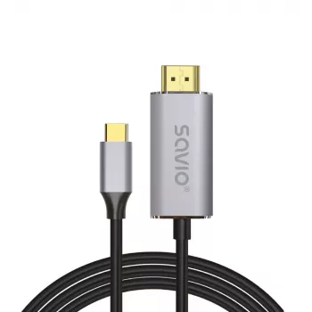 SAVIO USB-C til HDMI 2.0b-kabel 1m sølv CL-170