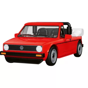 COBI 24660 Volkswagen Golf Cabriolet (1979-1993) byggesæt, 1:35, rød