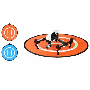 SUNNYLIFE drone-landingsplade 75cm orange/blå dobbeltsidet vandtæt nylon foldbar med bæretaske og jordspyd