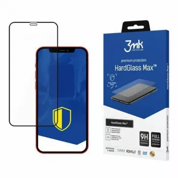 3MK HardGlass Max hærdet glas skærmbeskyttelse til Apple iPhone 12 / 12 Pro - sort