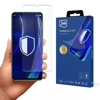 3MK PROTECTION FlexibleGlass Pro skærmbeskyttelse til Huawei Nova Y72 - hybridglas, 7H hårdhed, 0,3 mm, oleofob belægning, 2,5D afrundede kanter, case-kompatibel, selvhelende
