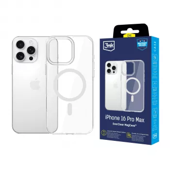 3MK EverClear MagCase bagcover til Apple iPhone 16 Pro Max - transparent