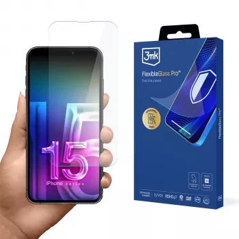 3MK FlexibleGlass Pro skærmbeskyttelse til Apple iPhone 15 Pro