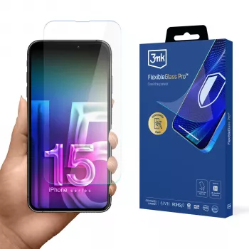 3MK FlexibleGlass Pro skærmbeskyttelse til Apple iPhone 15 Pro Max