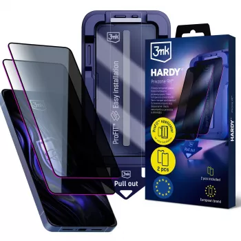 3MK PROTECTION Samsung Galaxy S24 Ultra Hardy Privzone 9H hærdet glas privatlivsskærmbeskyttelse