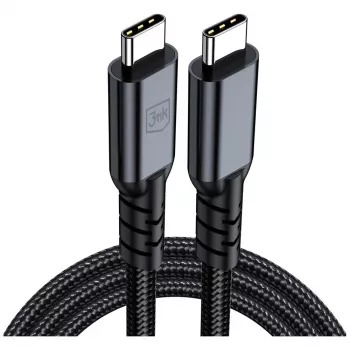3MK PROTECTION Hyper Cable N-SERIES Thunderbolt 4 2m 48V/5A 40Gb/s 240W 8K60Hz sort