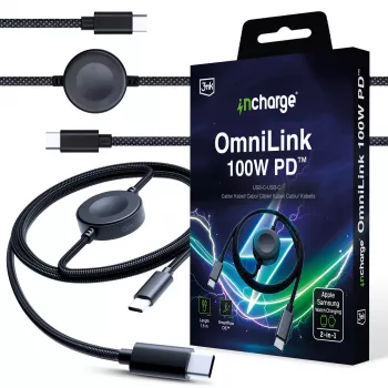3MK PROTECTION 3mk incharge® OmniLink 100W PD sort 1,5 m USB-C til USB-C-kabel