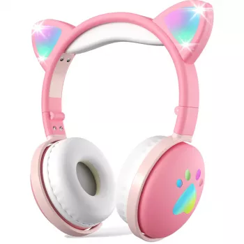 MOZOS KID DOG trådløse børnehovedtelefoner pink