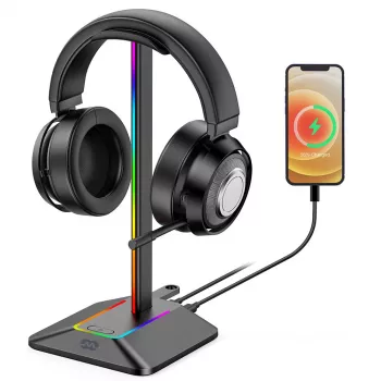 MOZOS D12 RGB LED hovedtelefonstander til over-ear-hovedtelefoner