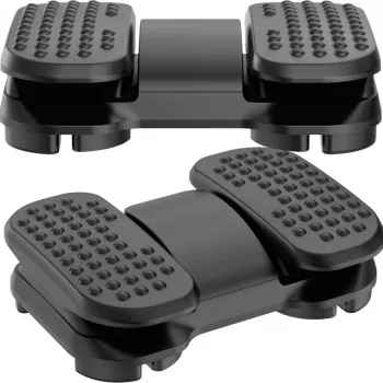 MOZOS FS6 Kontorfodstøtte sort justerbar ergonomisk fodskammel med massagenupper