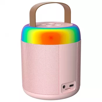 MOZOS MK pink karaoke-mikrofon med Bluetooth-højttaler