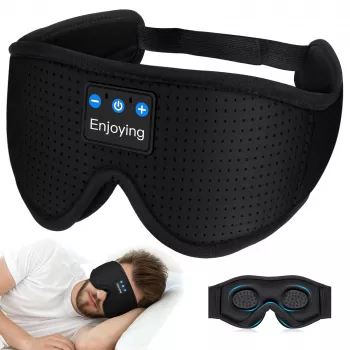 MOZOS LC001-V2 Bluetooth-søvnmaske med stereohøjttalere, sort