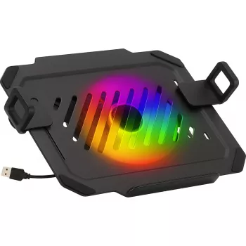 MOZOS LP-RGB Laptopplatform til bordbeslag, VESA 75x75/100x100, sort, RGB-belysning