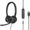 MOZOS KL201 USB-headset med mikrofon, on-ear, sort