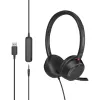 MOZOS KL201 USB-headset med mikrofon, on-ear, sort