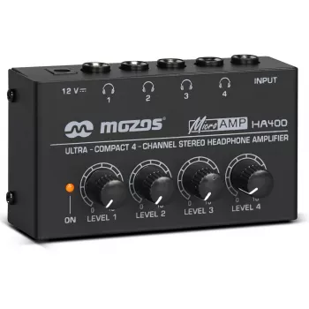MOZOS HA400 4-kanals stereo-hovedtelefonforstærker