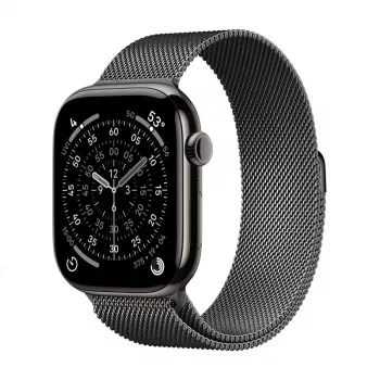 Crong Milano Steel - Rustfrit stål-armbånd til Apple Watch 38/40/41/42 mm (Grafit)
