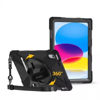 Crong Defender Plus etui til iPad 11 A16 (2025) / 10,9 inch (2022) sort