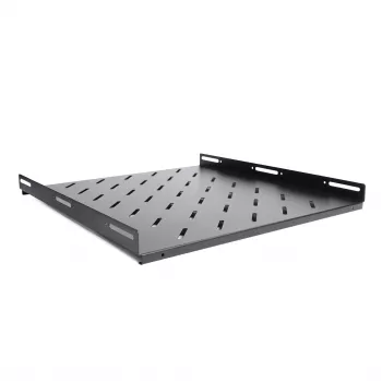 RACKTEL RL-P800S 1U 19 inch fast rackhylde 800mm dybde 80kg belastningsevne sort