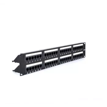 RACKTEL RL-PP4885E 48-port Cat.5e UTP patchpanel 2U 19 inch sort