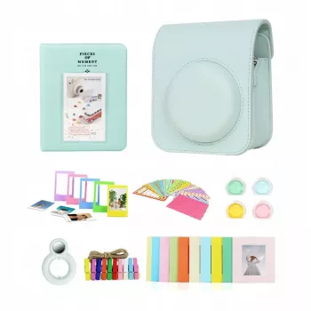 LOVEINSTANT 8-in-1 Accessory Kit for Fujifilm Instax Mini 12, Mint Green