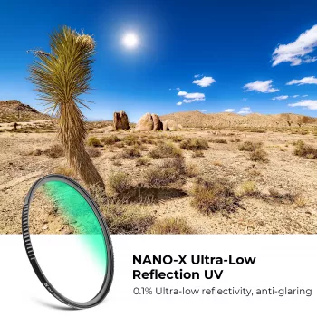 K&F Concept Nano-X MRC UV Filter 37 mm Ultra Lav Refleksion