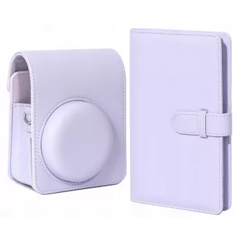 LOVEINSTANT kamerataske og fotoalbum-sæt til Fujifilm Instax Mini 13 - lilla