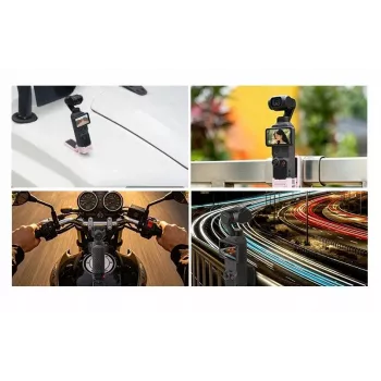 SUNNYLIFE magnetisk monteringsadapter 1/4 inch til DJI Osmo Pocket 3 - sort