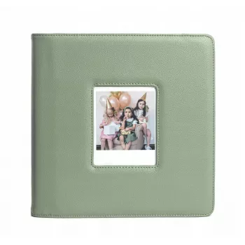 LOVEINSTANT fotoalbum til 288 fotos, kompatibel med Fuji Instax Wide 400/300, Polaroid 600/Now, grøn