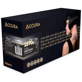 ACCURA kompatibel tonerkassette erstatning for Brother TN-2590XL høj kapacitet sort