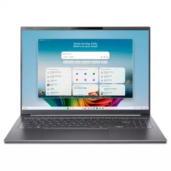 Acer Aspire 16 AI A16-I71M-96Q0 Copilot+ PC Laptop, 16 inch WUXGA OLED 120Hz, Intel Core Ultra 9 386H, 16GB LPDDR5x, 512GB SSD, Windows 11 Home, tysk QWERTZ-tastatur