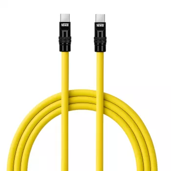 Newell USB-C til USB-C-kabel 100W, 2m, silikone, gul-sort