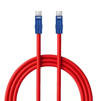 Newell USB-C til USB-C-kabel 100W 2m silikone rød-marineblå