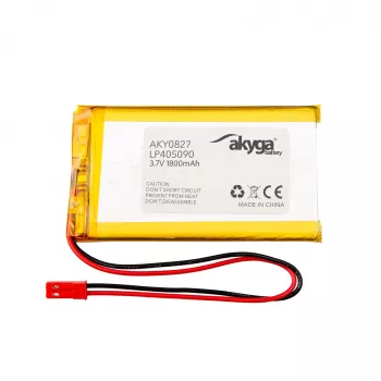 Akyga AKY0827 LP405090 Li-Po-batteri 3,7 V 1800 mAh, PCM, JST 2,54 2-polet, 150 mm