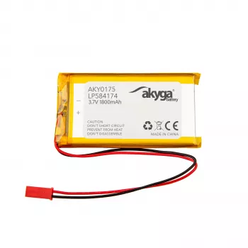 Akyga AKY0157 LP584174 Li-Po-batteri 3,7 V 1800 mAh, PCM, JST 2,54 2-polet, 150 mm