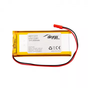 Akyga AKY1377 LP613381 Li-Po-batteri 3,7 V 2100 mAh, PCM, JST 2,54 2-polet, 150 mm