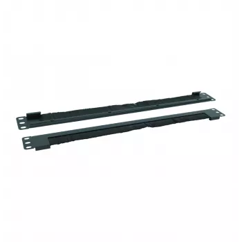 RACKTEL RL-ZASZF 1U børstekabelgennemføringspanel til 19 inch-rack, sort (RAL 9005)
