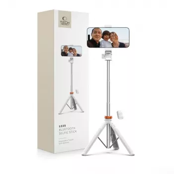 Tech-Protect L03S selfie-stick stativ hvid