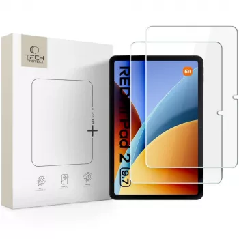 TECH-PROTECT Glass Fit+ Hærdet Glas Skærmbeskyttelsesfolie til Xiaomi Redmi Pad 2 9.7 - 2-pak Klar