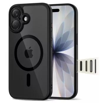 TECH-PROTECT MAGPEAK MagSafe CC iPhone 17 sort/Clear