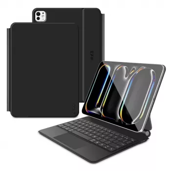 Tech-Protect SC Magnetic + tastaturcover til iPad Pro 11 inch 5./6. generation 2024-2025, sort