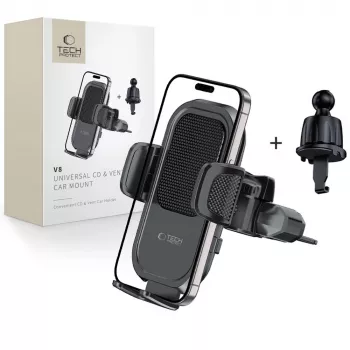 TECH-PROTECT V8 Universel bilholder til CD og ventilationsgitter sort